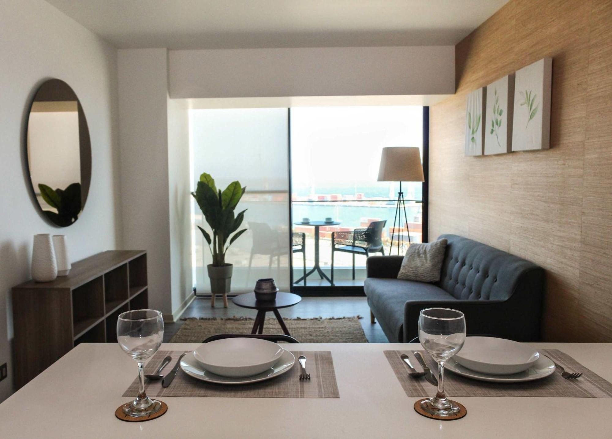 Hom I Acogedor Y Comodo Depto De 1dorm Vista Al Mar Pnm 0114 Apartamento Antofagasta
